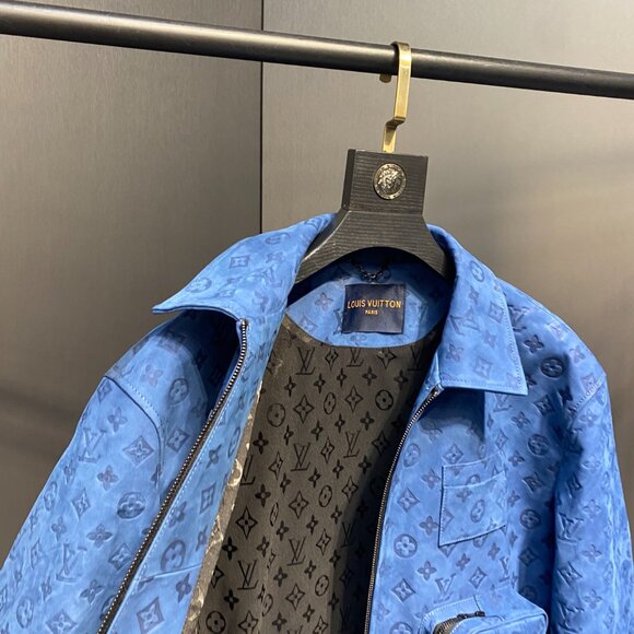 Louis Vuitton Monogram-Embossed Leather Utility Jacket – Light Blue - Picture 9 of 9